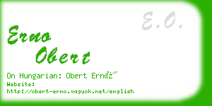 erno obert business card